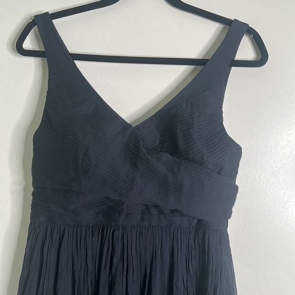 J crew navy blue slik maxi dress size 8p new whimsigoth - Picture 4 of 9
